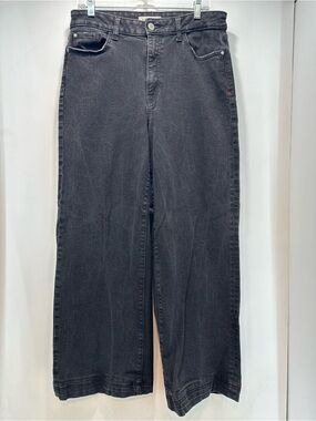 Warp + Weft Black Denim Jeans Women’s 12/31 High-rise Barrel Leg